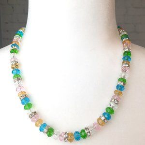 Vibrant Faux Gem Beaded Necklace